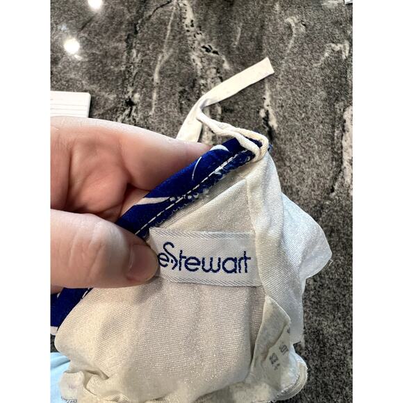 Vintage E Stewart blue and white striped swimsuit - Picture 7 of 11